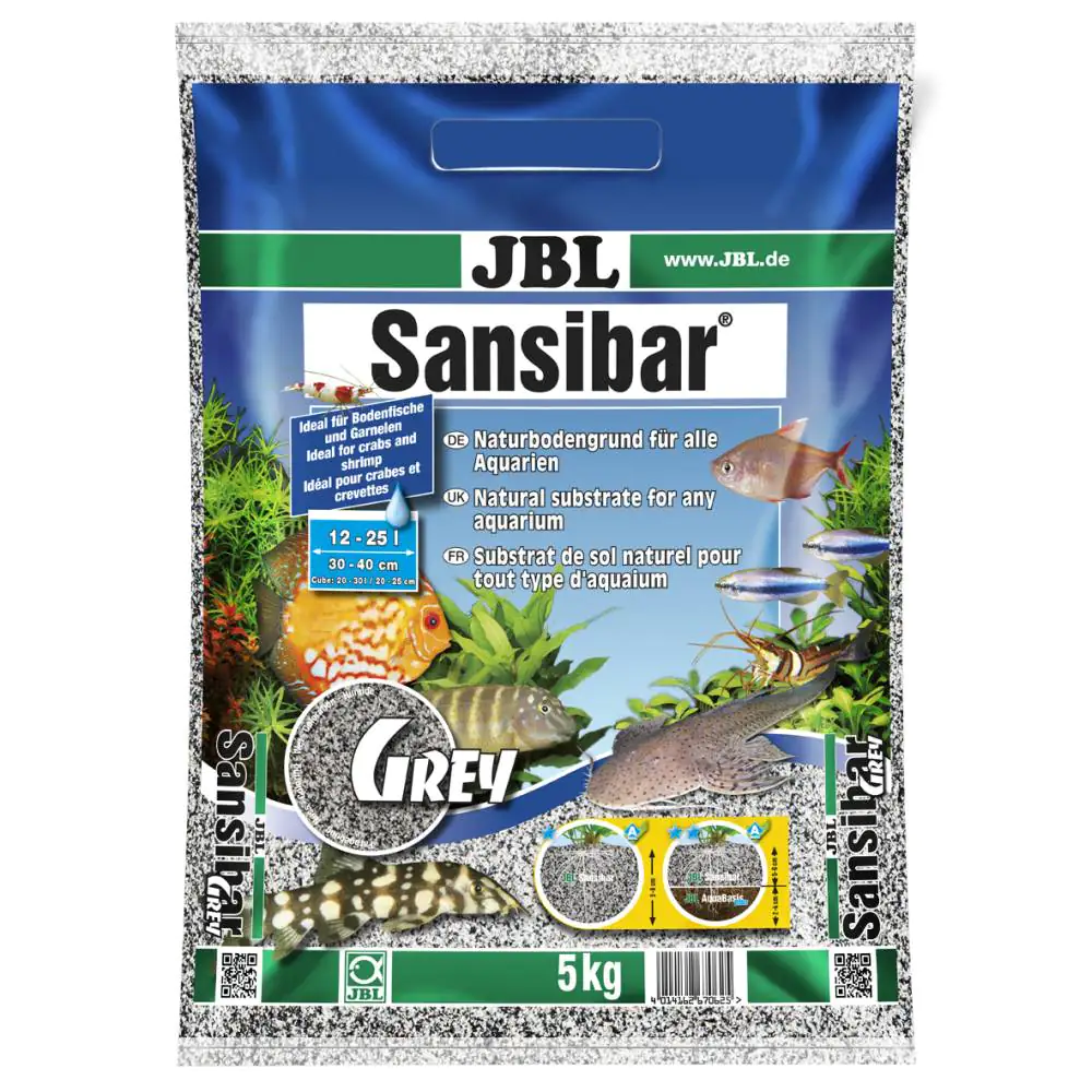 JBL Sansibar Grauer Bodengrund für Aquarien Inhalt: 5 kg
