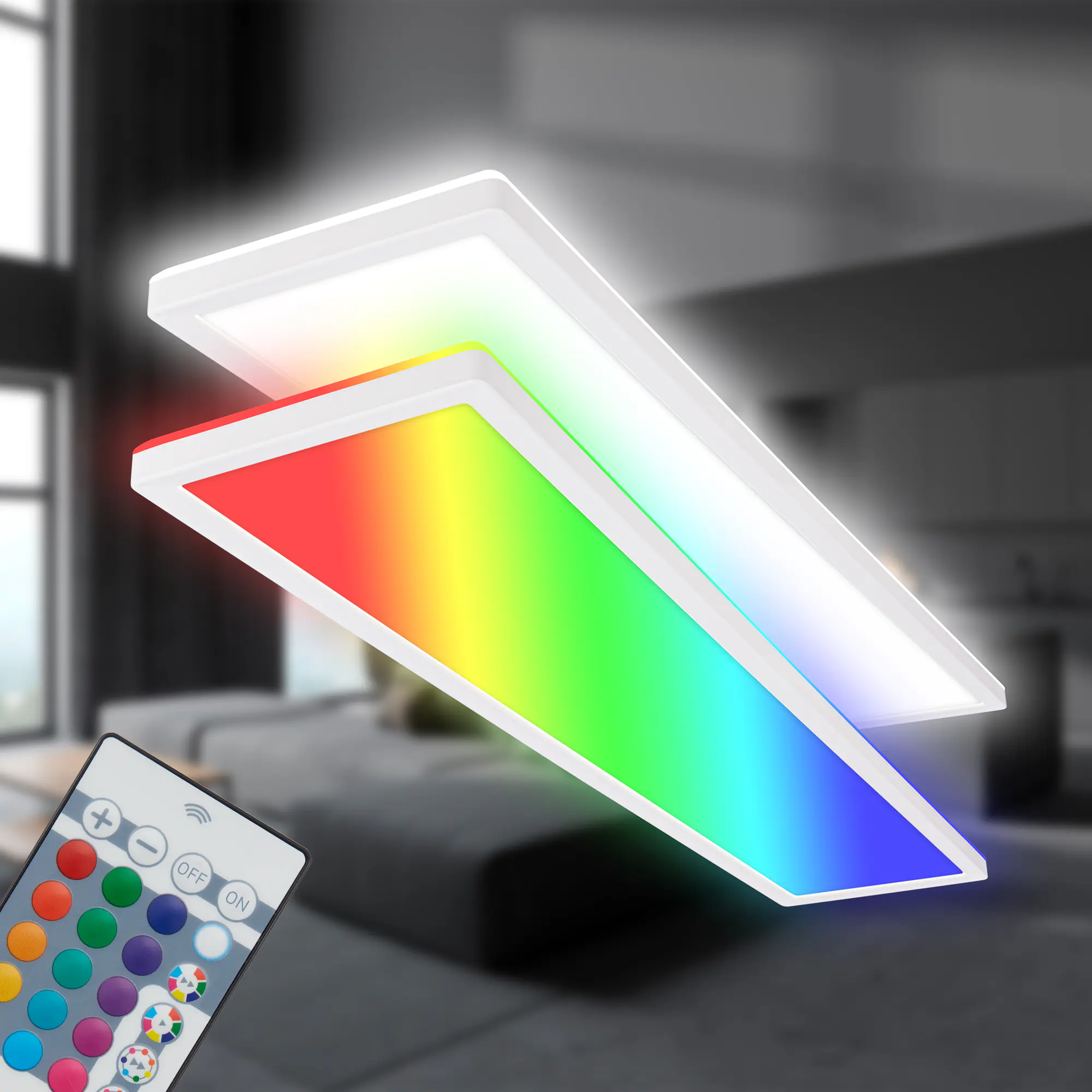 Briloner LED Panel Tava 36W weiß 98x20x3 cm dimmbar RGB Briloner LED Panel Tava 36W weiß 98x20x3 cm dimmbar RGB