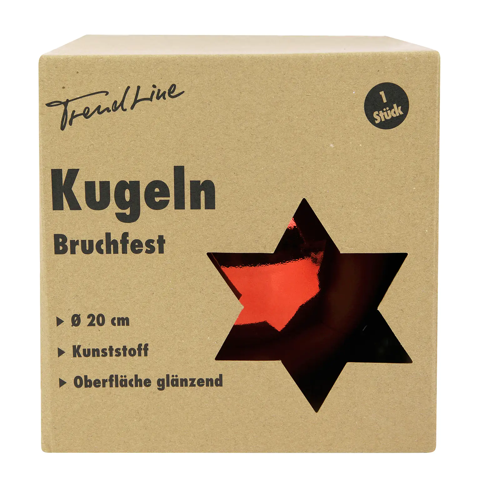 TrendLine Weihnachtskugel bruchfest, langlebig Ø 20 cm rot 1 Stück TrendLine Weihnachtskugel bruchfest, langlebig Ø 20 cm rot 1 Stück