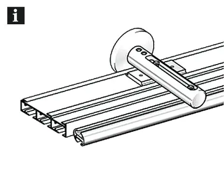 Gardinia Wandträger für Vorhangschienen silber