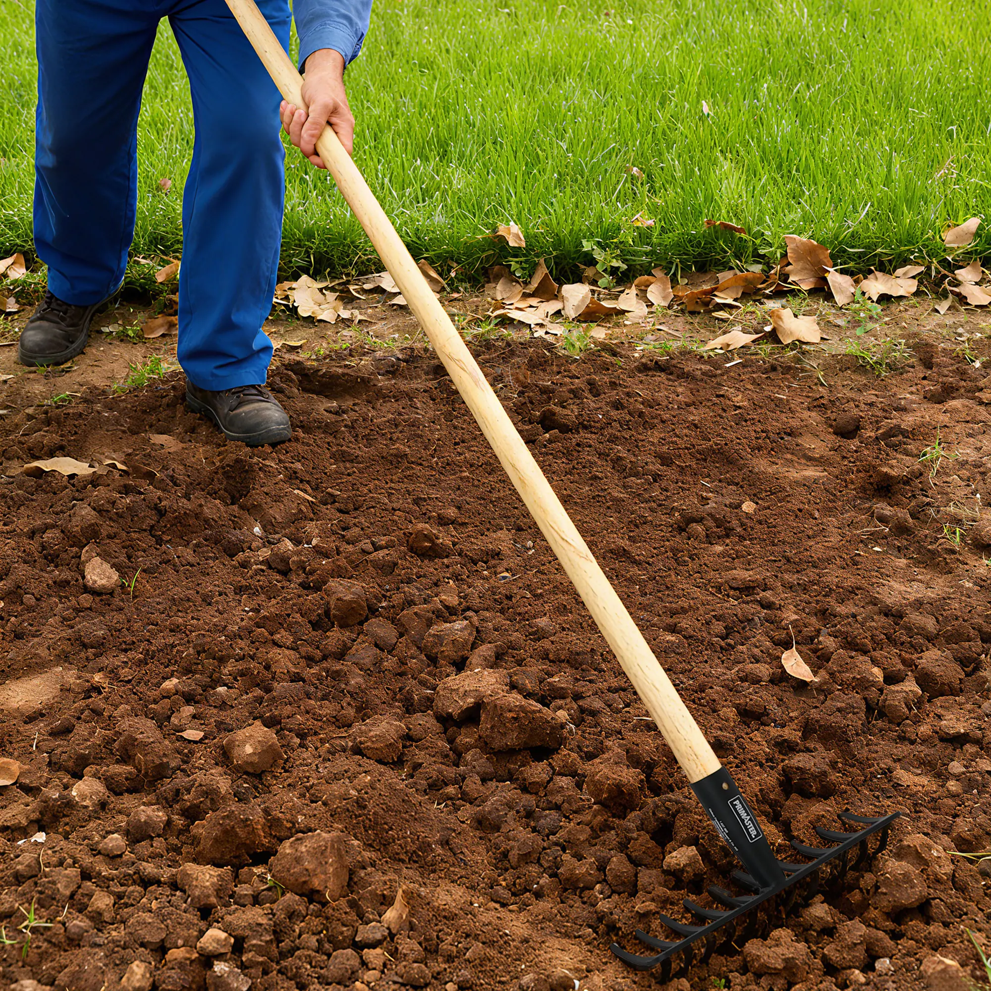 Primaster Gartenrechen 10 Zinken 25 cm Arbeitsbreite schwarz 