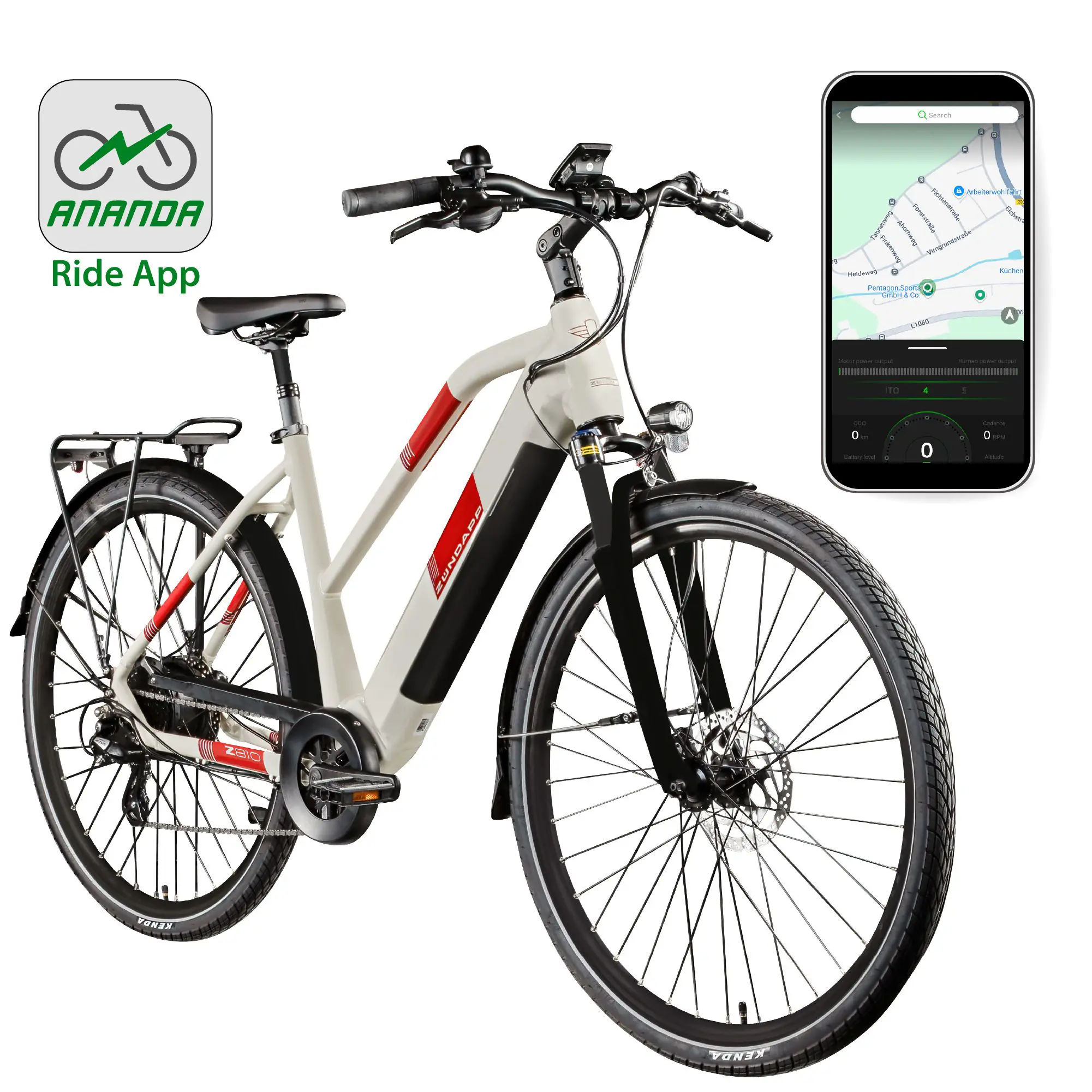 Zündapp E-Bike Z810 Trekking 28 Zoll 8-Gang 550 Wh antique white