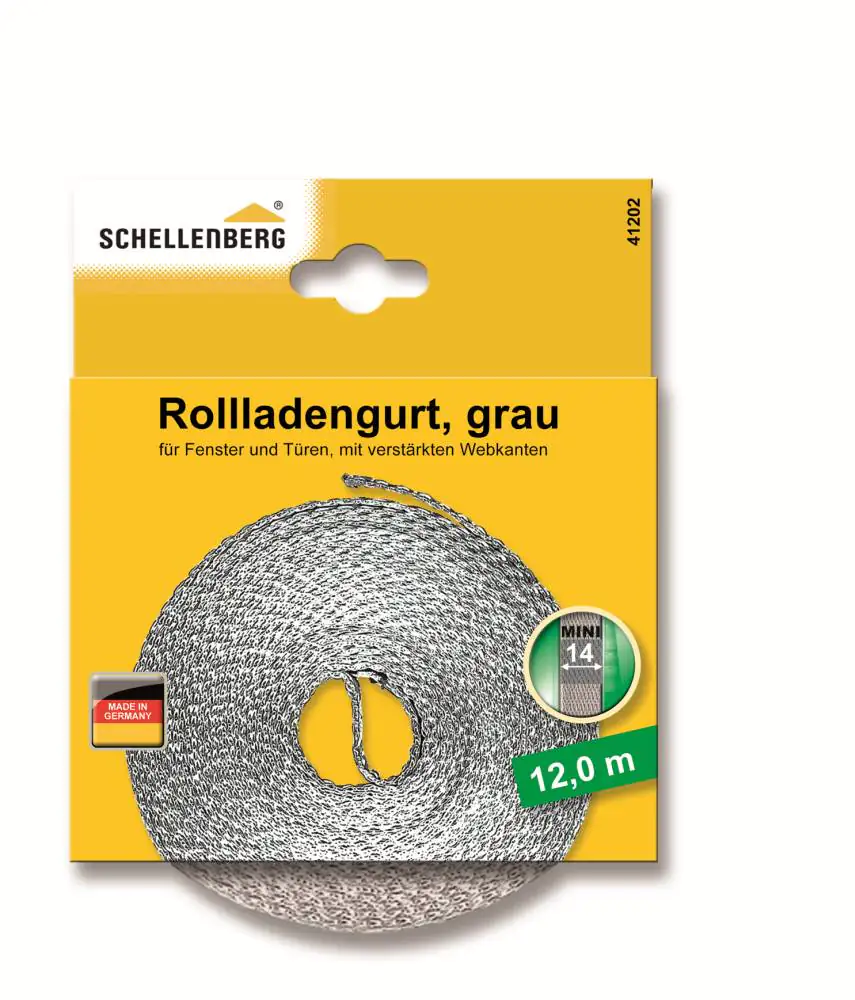 Schellenberg Rollladengurt grau Breite 14 mm - Länge 12 m
