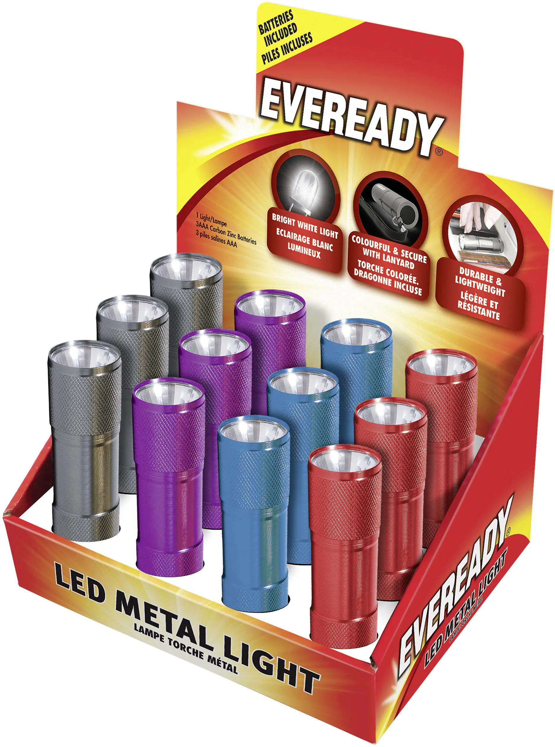 Eveready LED Taschenlampe Value 50 Lumen farblich sortiert