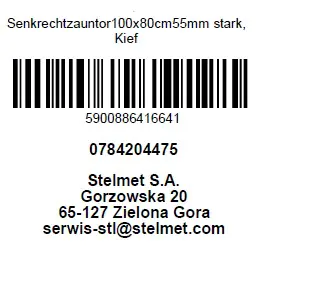 Senkrechtzauntor 100 x 80 cm, kesseldruckimprägniert