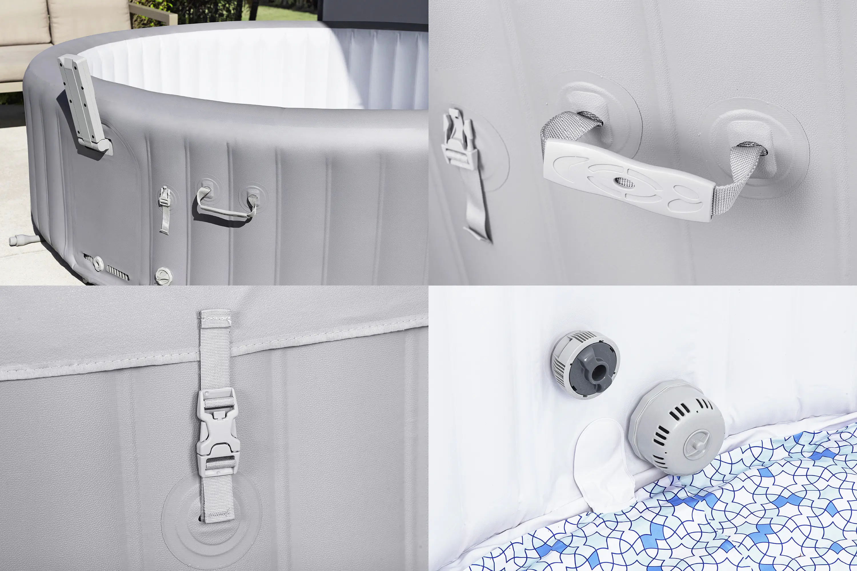 Bestway Whirlpool Outdoor für 8 Personen Lay-Z-Spa Hawaii AirJet Wifi Ø 236 x 71 cm