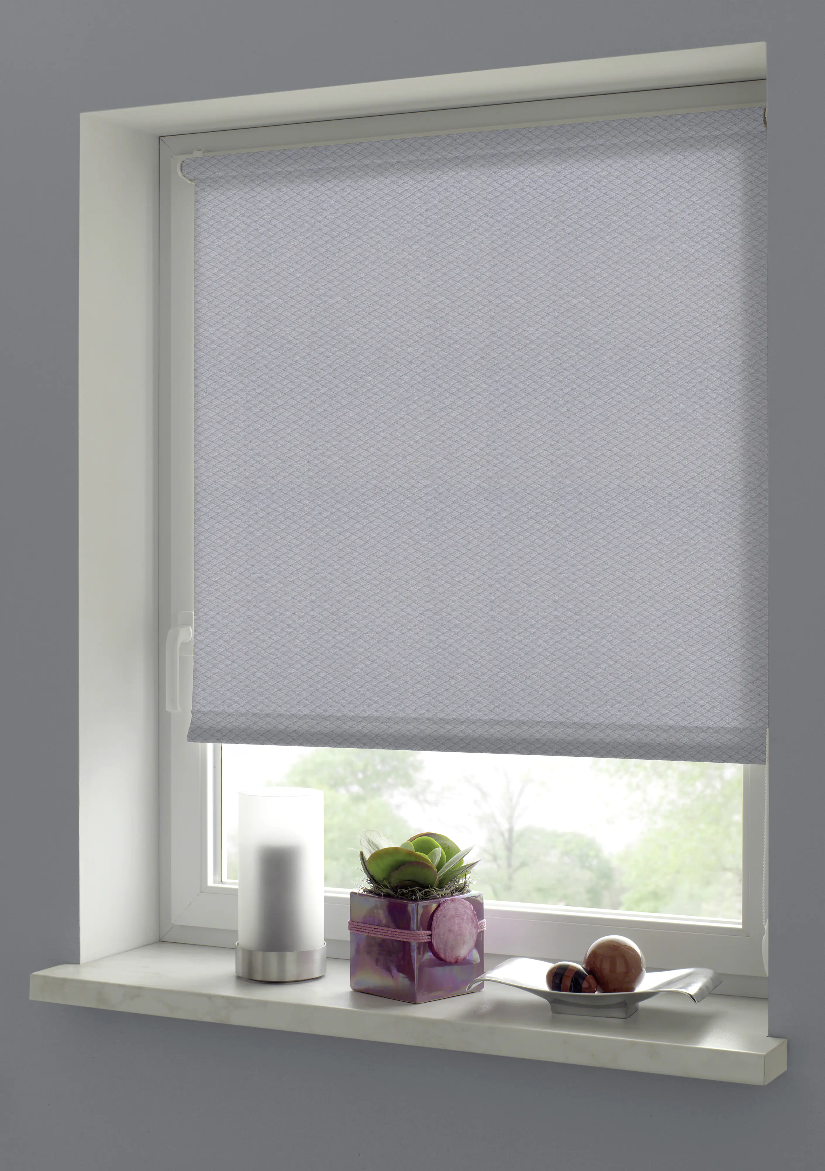 Gardinia EasyFix Rollo hellgrau 120 x 160 cm Shaun