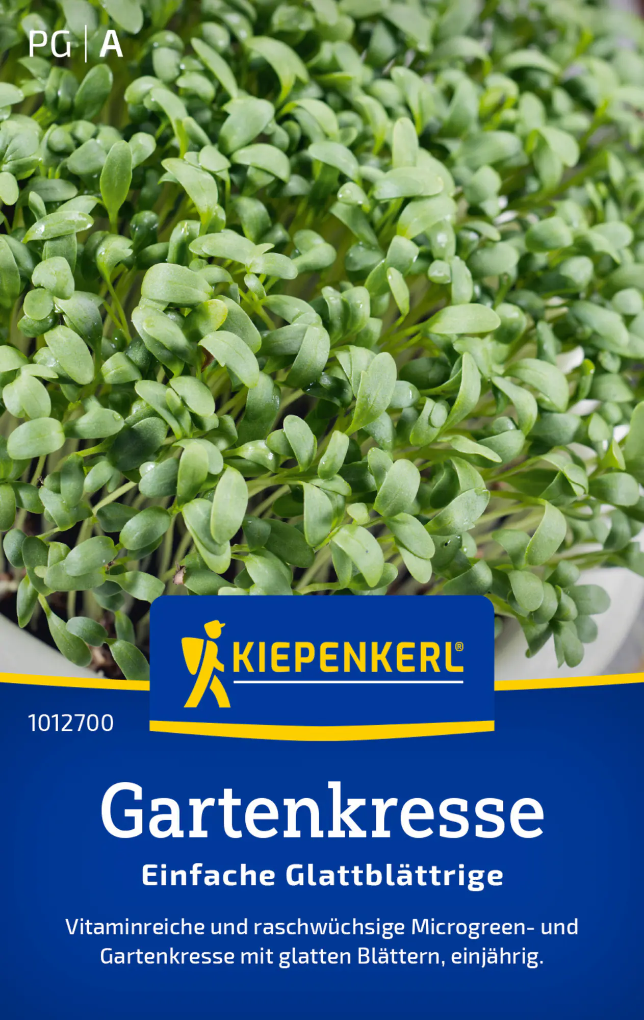 Kiepenkerl Saatgut Kresse Einfache Glattblättrige für ca. 1 - 2 m²