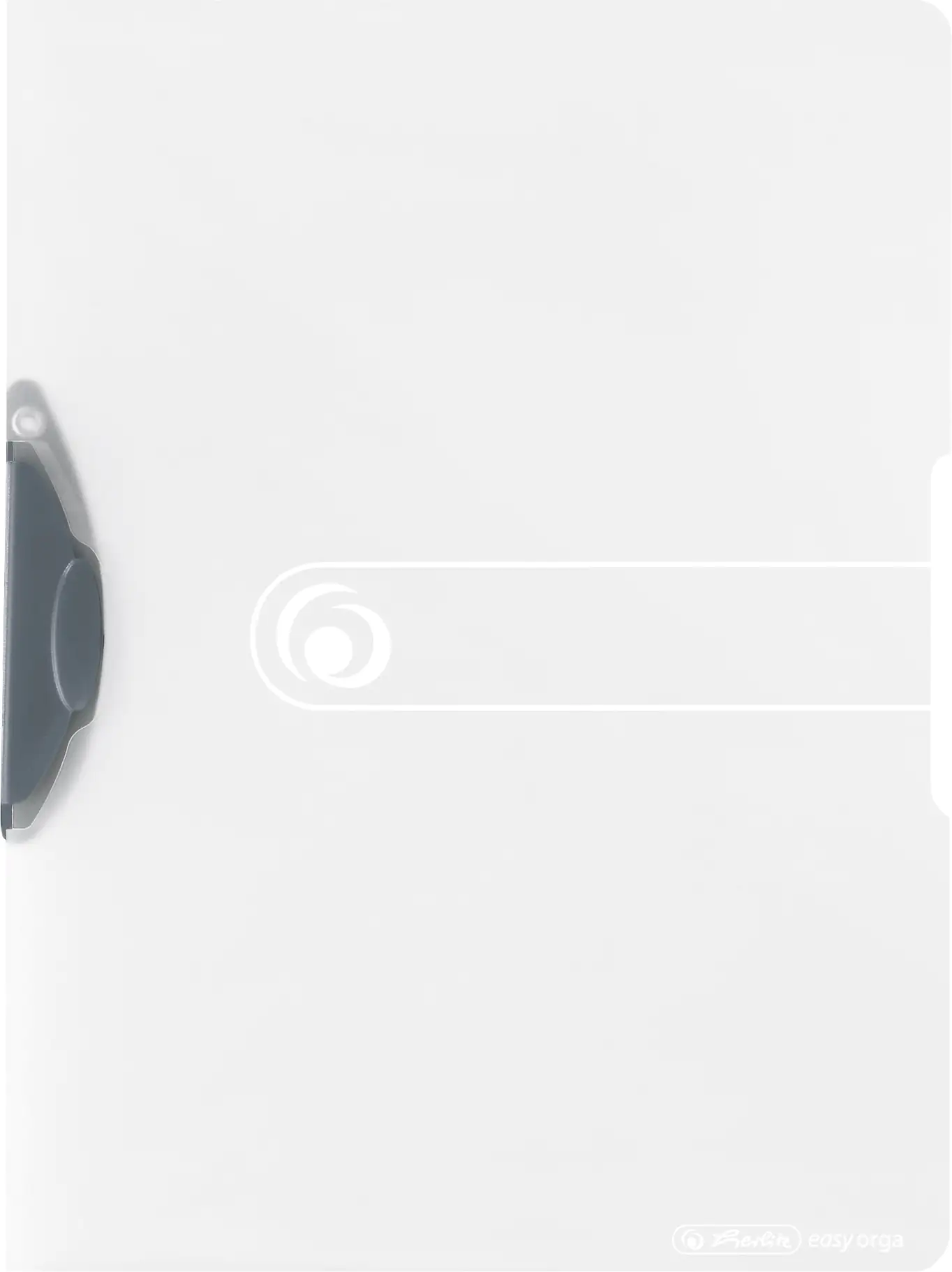 herlitz Express-Clip A4 PP transp. farblos für bis zu 30 Blatt grauer Clip