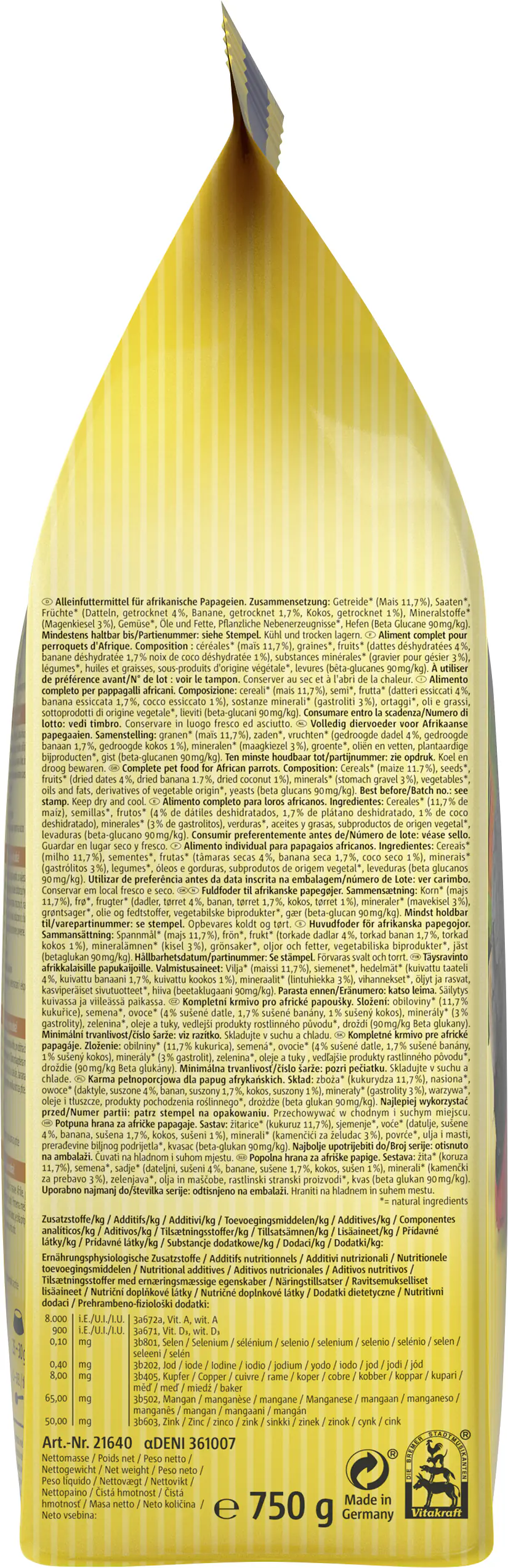 Vitakraft AFRICAN afrikanischer PA 750 g