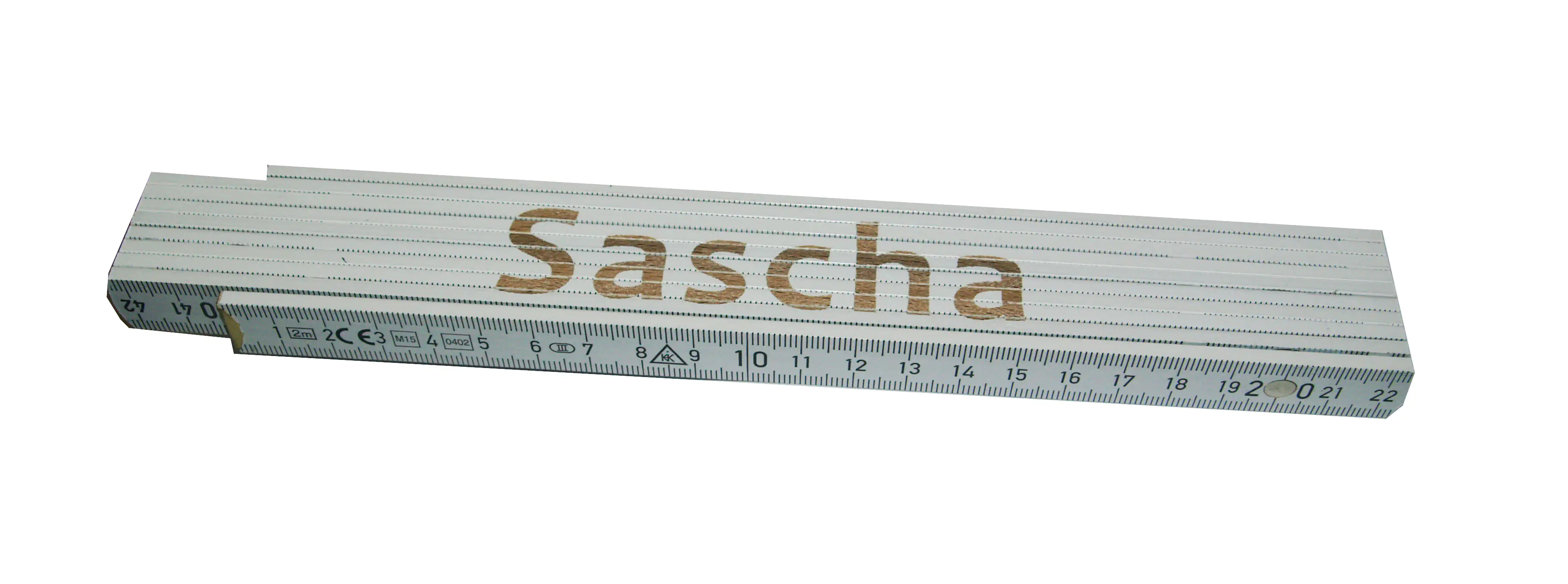 Zollstock Sascha 2 m weiß