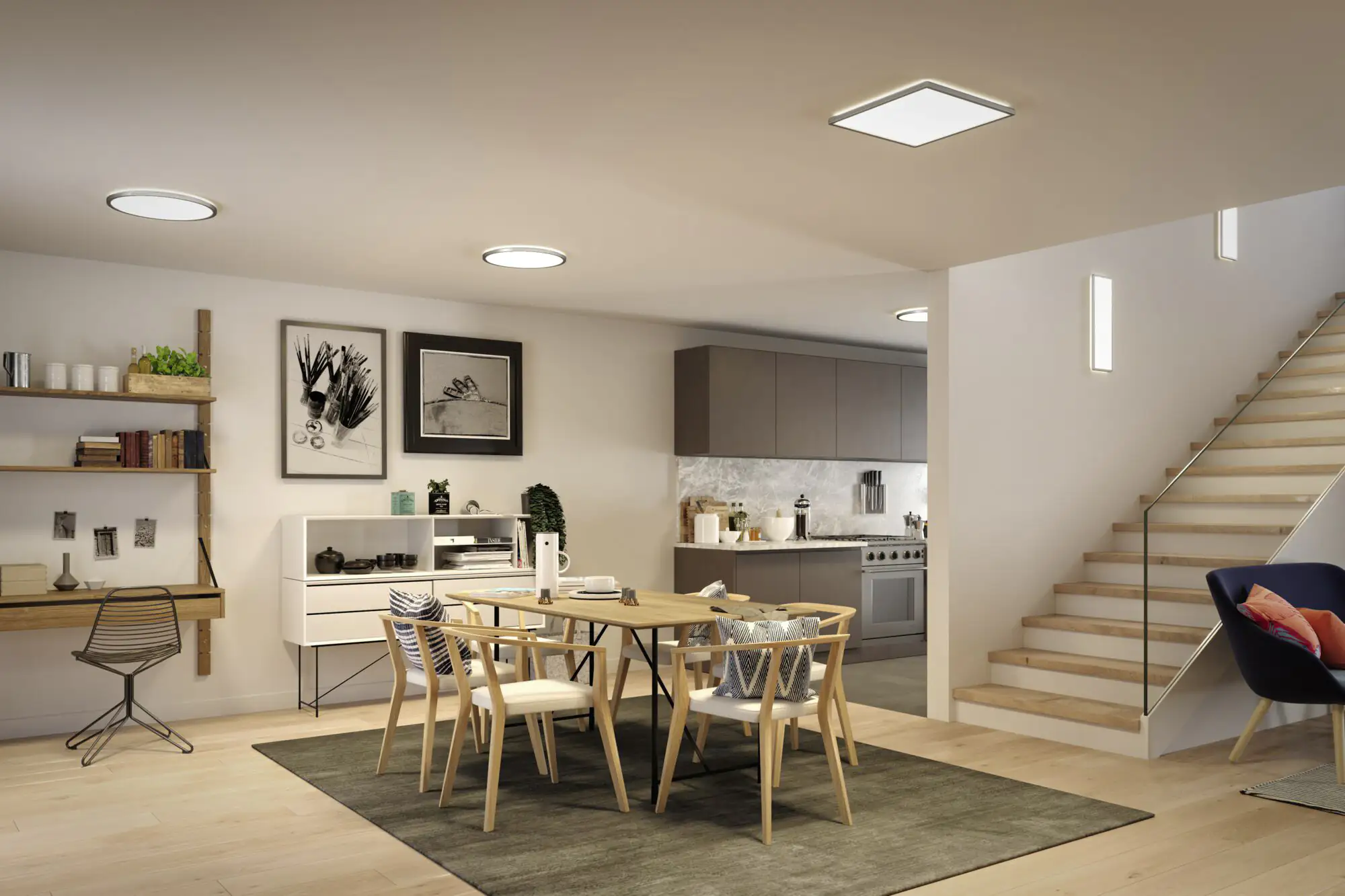 4000870710104_2825288 Paulmann LED Panel Atria Shine chrom-matt 58 x 20 cm neutralweiß dimmbar
