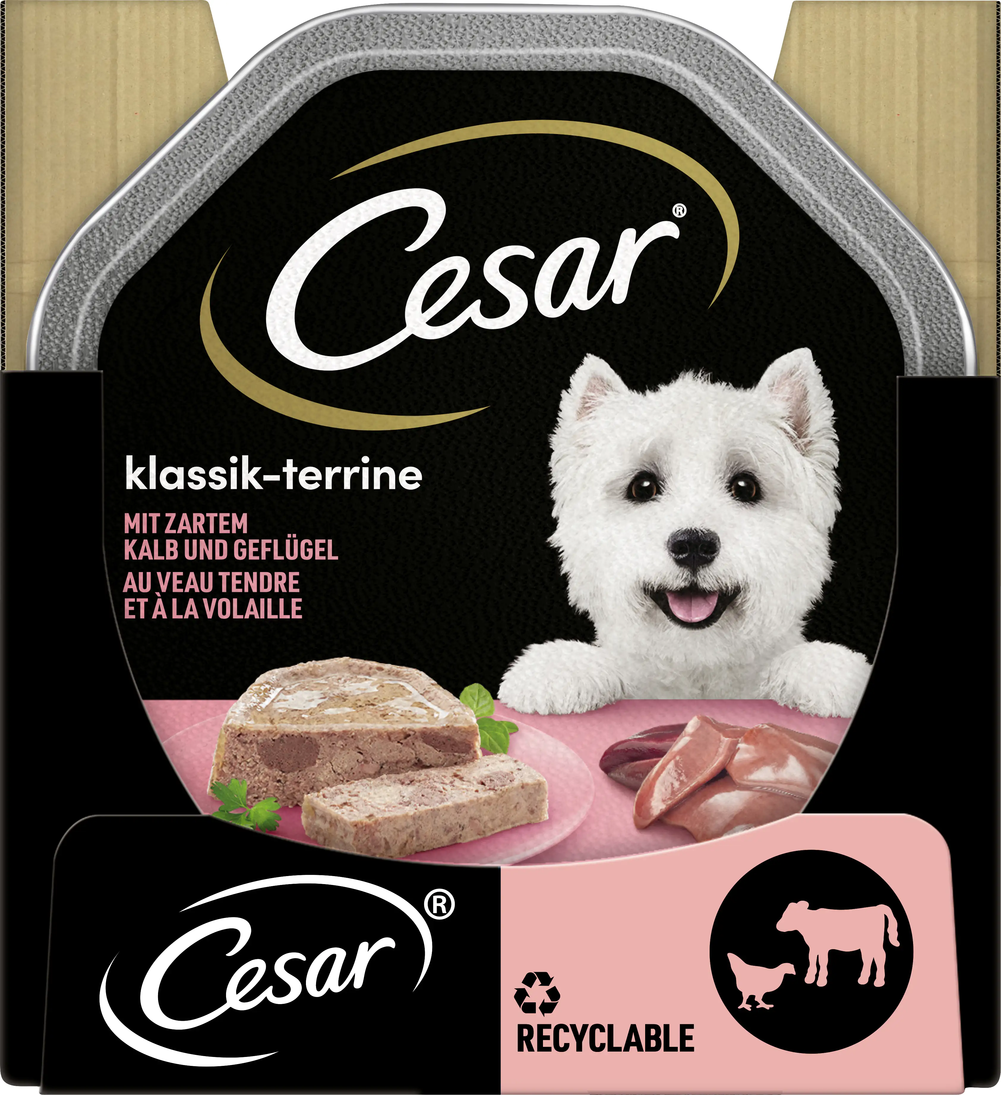 Cesar Schale Klassik-Terrine mit Kalb und Geflügel 150 g Adult