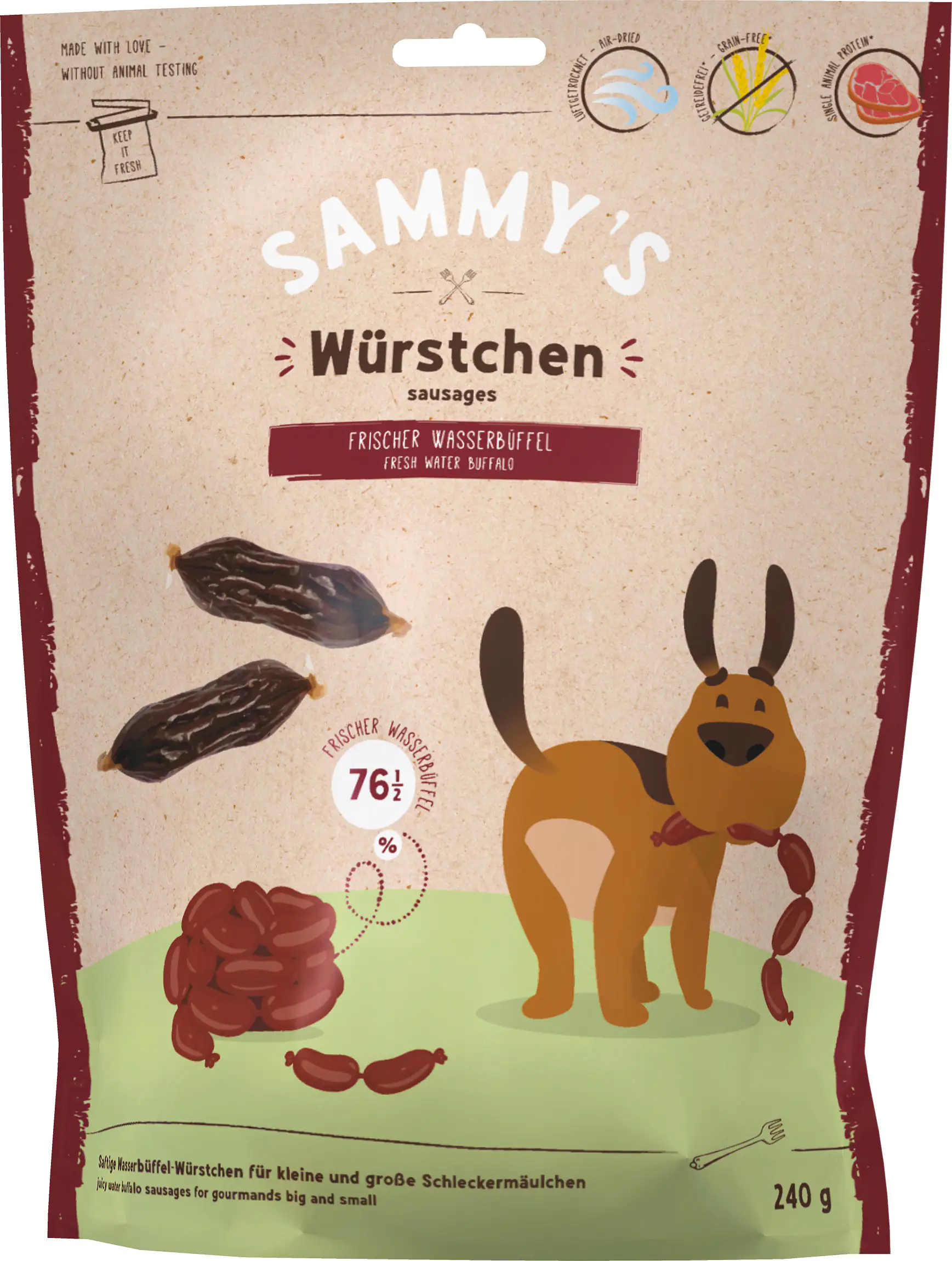 Sammys Würstchen Wasserbüffel 240 g Sammys Würstchen Wasserbüffel 240 g