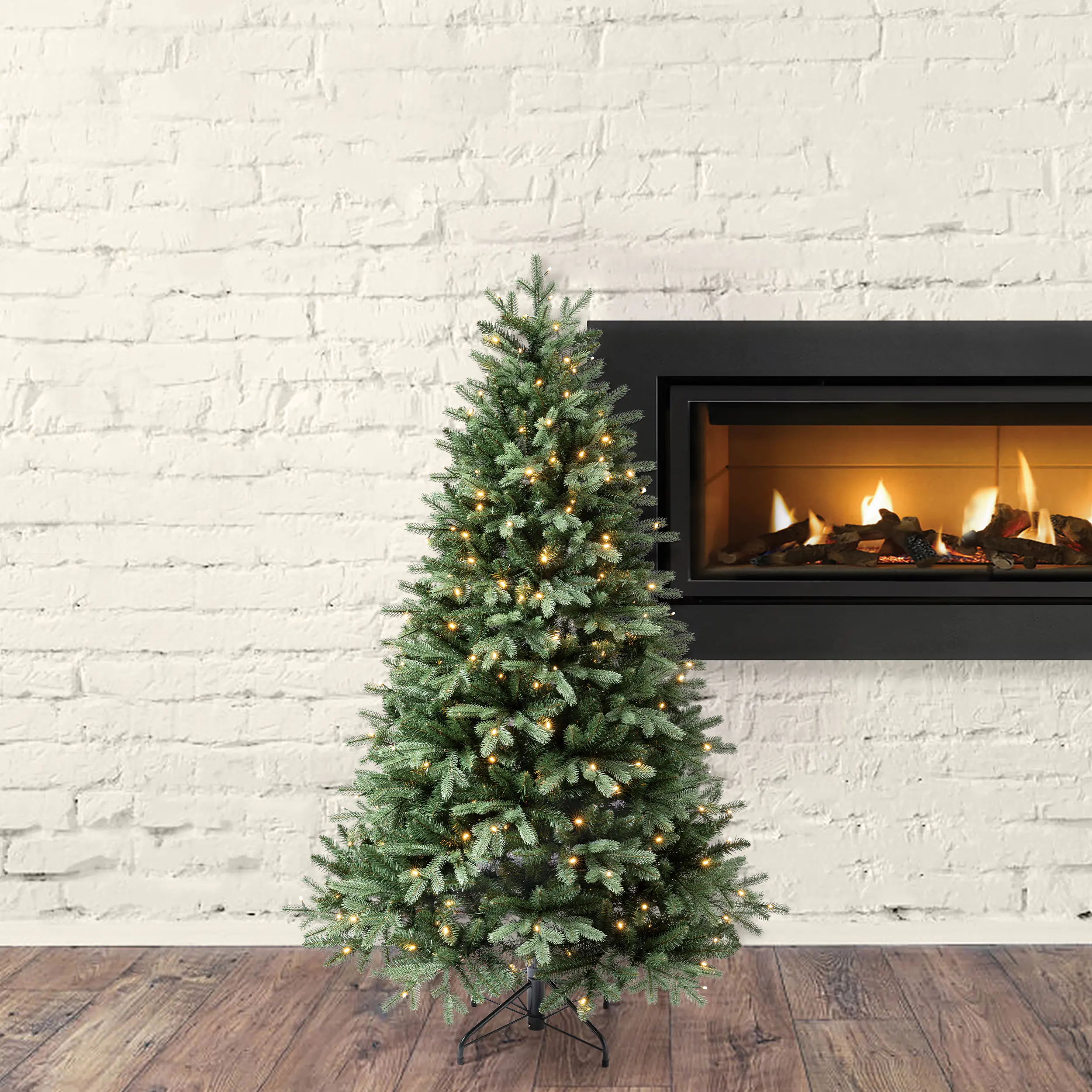 Primaster Weihnachtsbaum 1,8 m grün beleuchtet 250 Lichter warmweiß