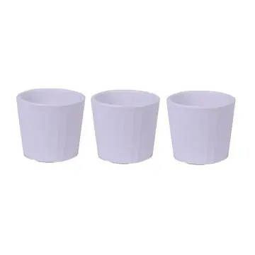 Übertopf Keramik Ø 7 x 10 cm weiß