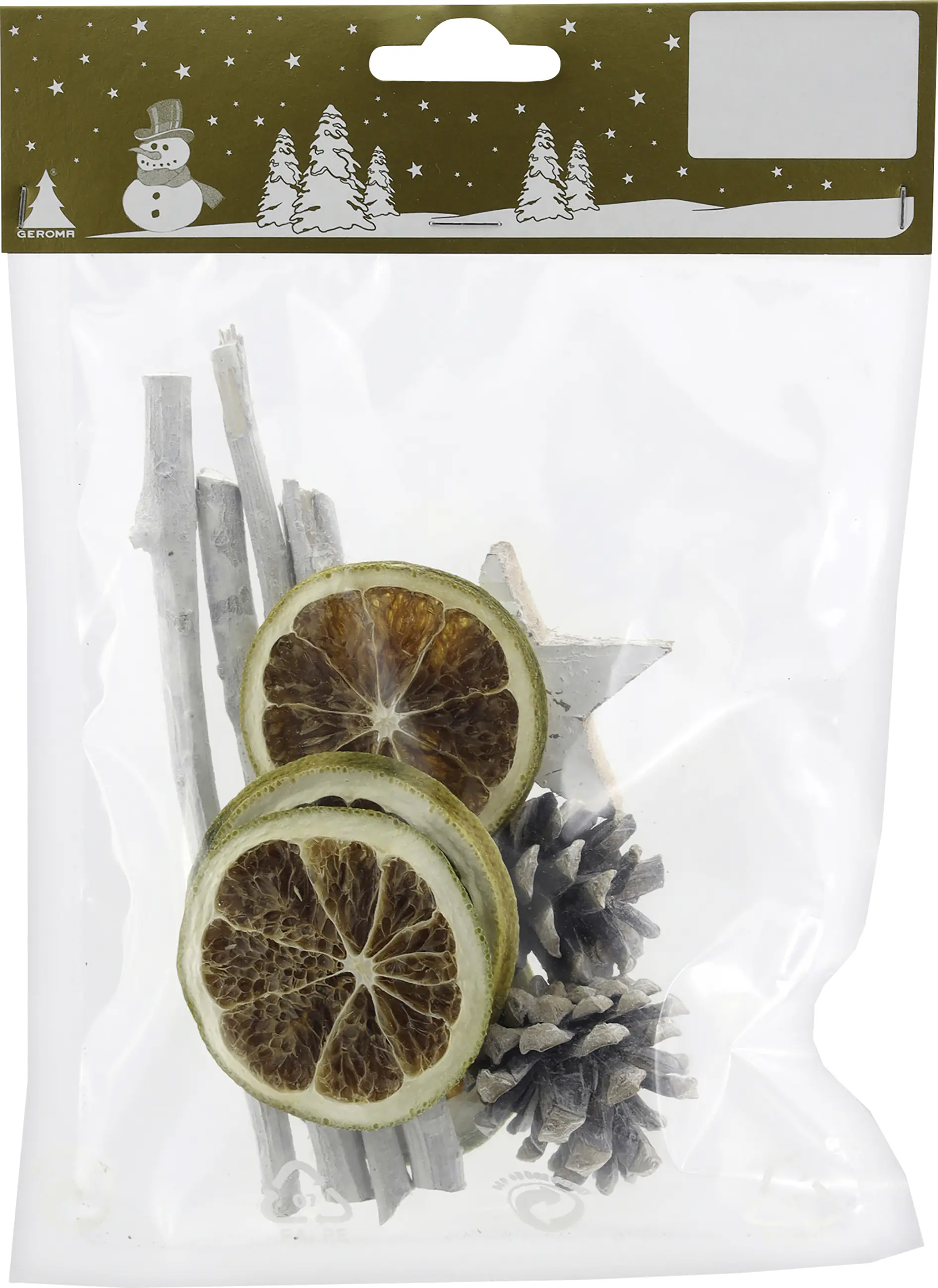 Streudeko Weihnachten Mischbeutel 17 x 11 cm natur rot