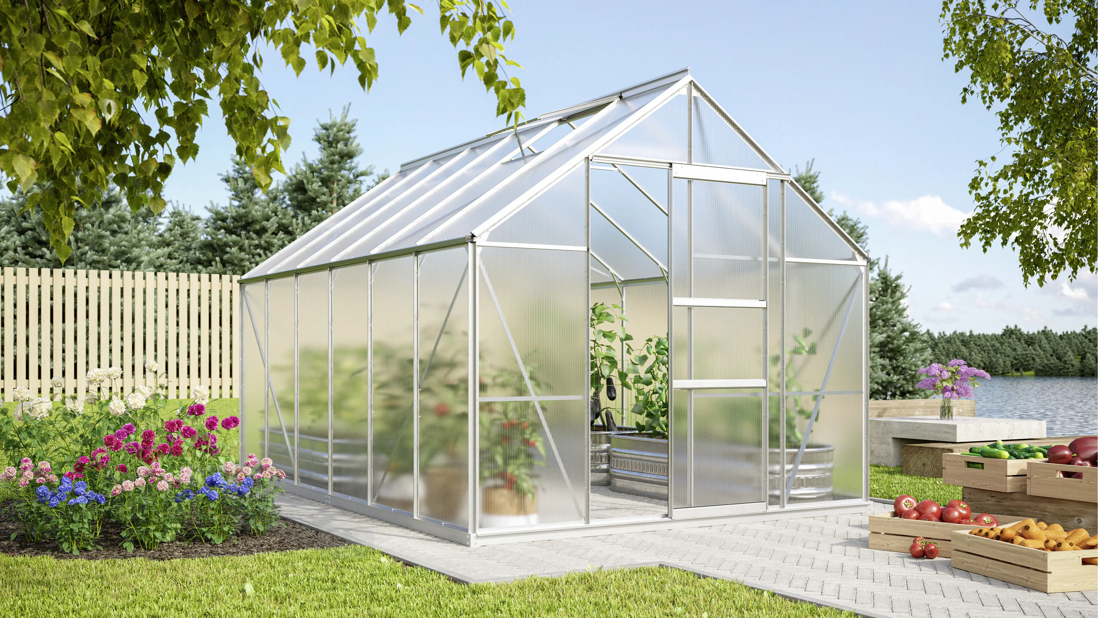 Vitavia Gewächshaus Merkur 9900 254 x 379 cm 6 mm HPK