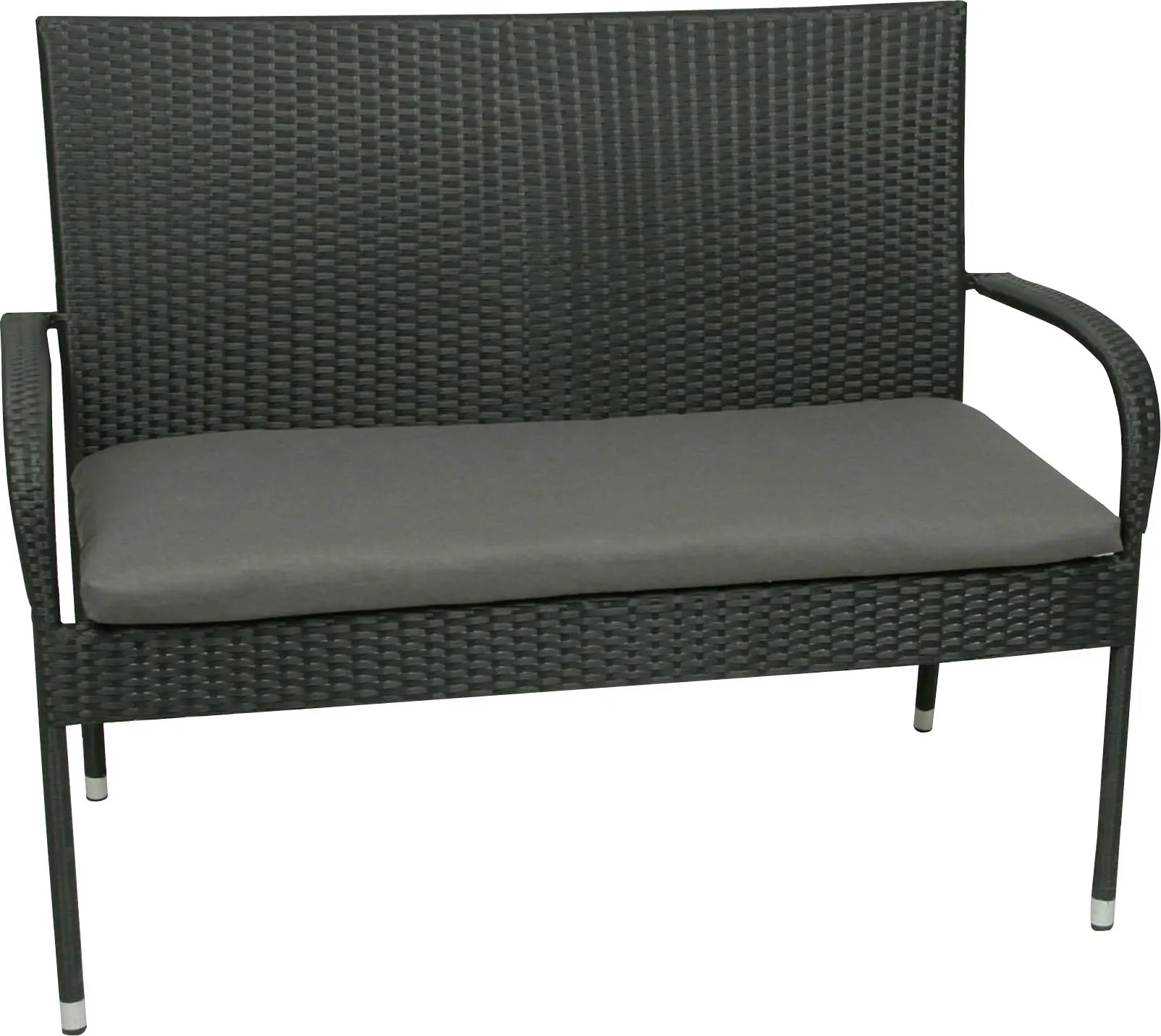 GO-DE Bank-Auflage für Geflechtbank Malta anthrazit 112 x 48 x 5 cm