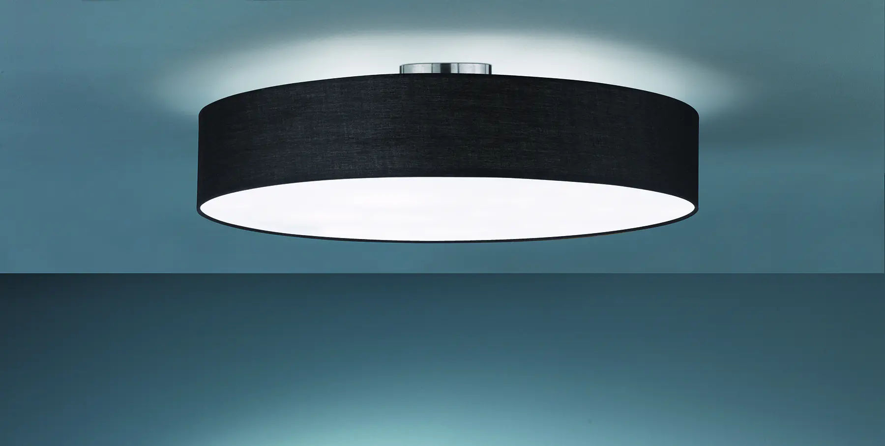 Trio Deckenleuchte Hotel schwarz  Ø 65 cm