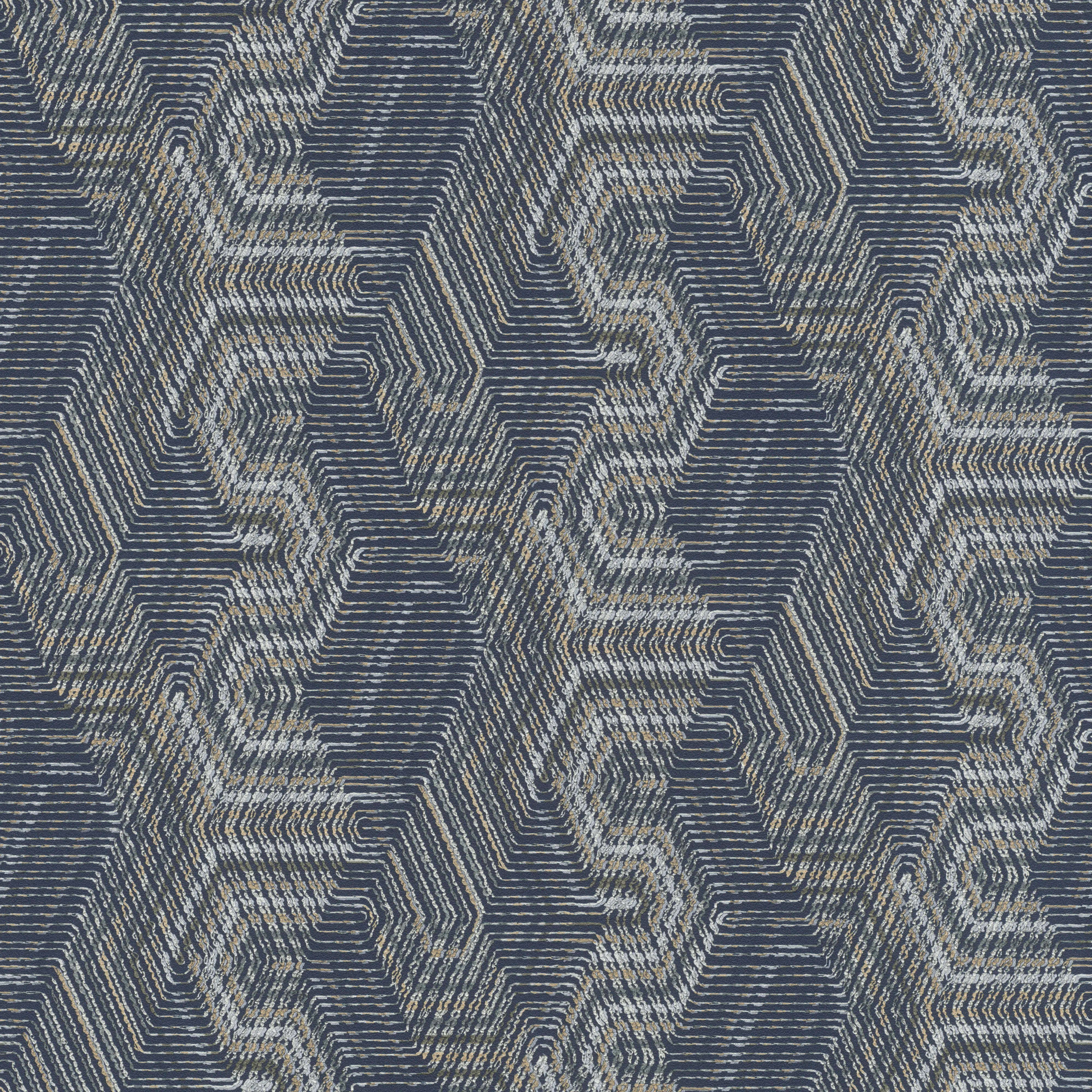 Rasch Vliestapete 751949 Blau-Dunkelblau Muster & Motive 10,05 m x 0,53 m