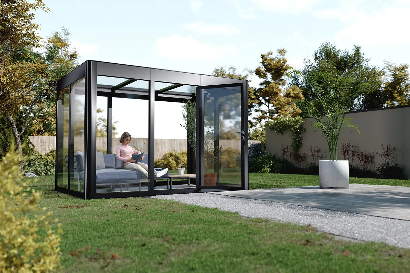 SunElements SunGarden Gartenhaus Infinity 3.2 338 x 233 cm anthrazit-metallic SunElements SunGarden Gartenhaus Infinity 3.2 338 x 233 cm anthrazit-metallic