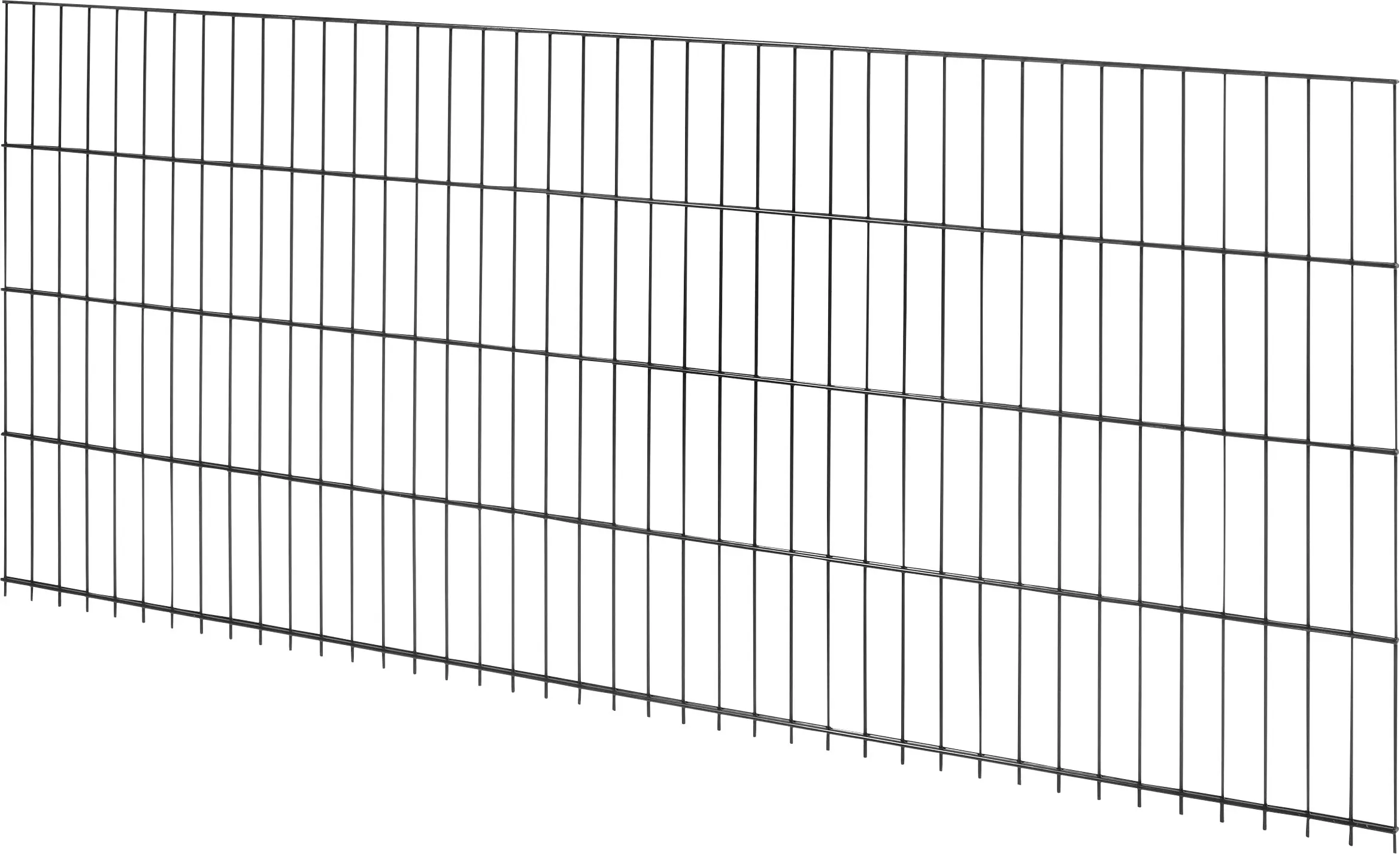 Floraworld Doppelstabmatte-Zaun Comfort 201 x 83 cm anthrazit