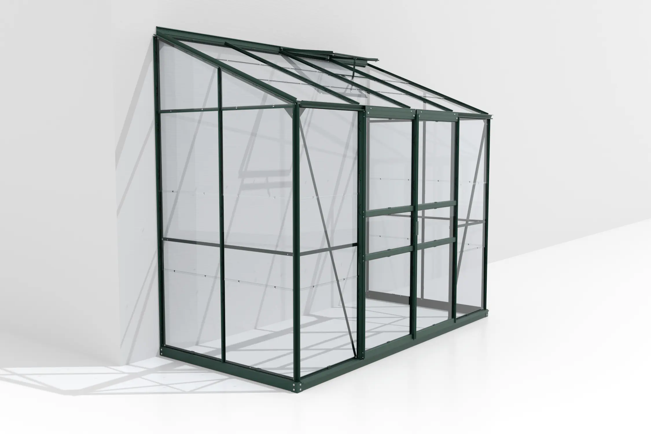 Vitavia Anlehngewächshaus Styx 3300 128 x 254 cm 3 mm Sicherheitsglas Vitavia Anlehngewächshaus Styx 3300 128 x 254 cm 3 mm Sicherheitsglas
