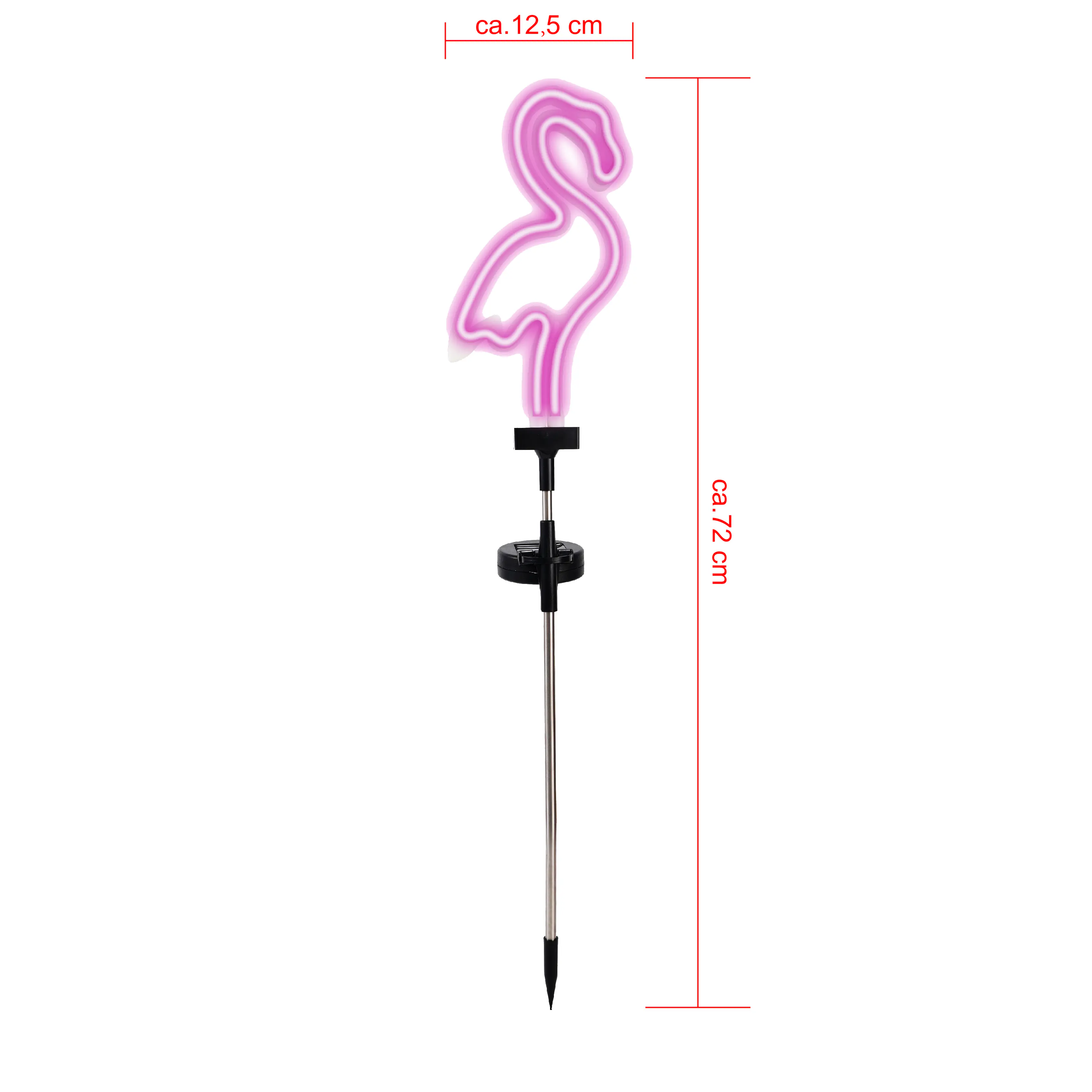 Dapo LED Solarstecker Flamingo pink