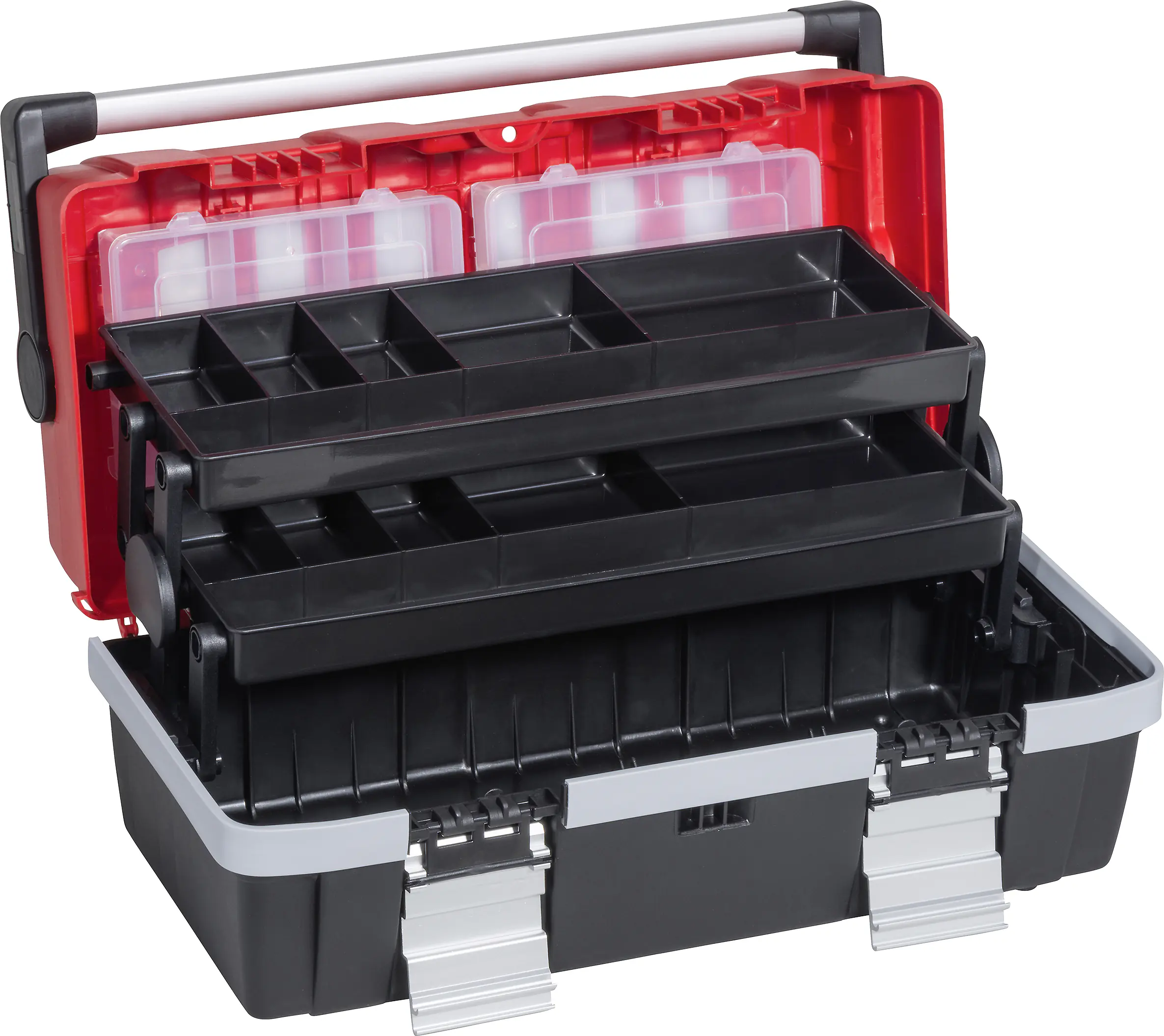 Allit Profi-Werkzeugkoffer McPlus AluC18 rot schwarz PP ohne Inhalt