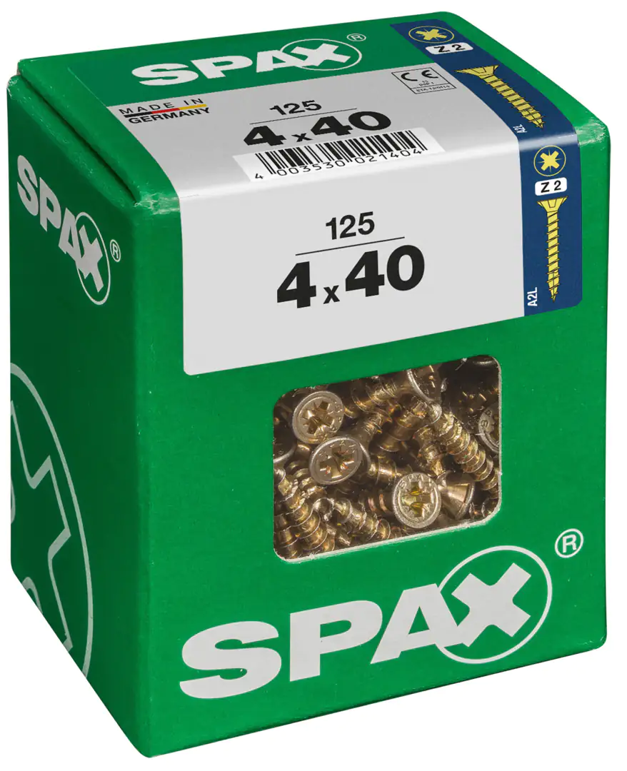Spax Universalschrauben 4.0 x 40 mm PZ 2 - 125 Stk.