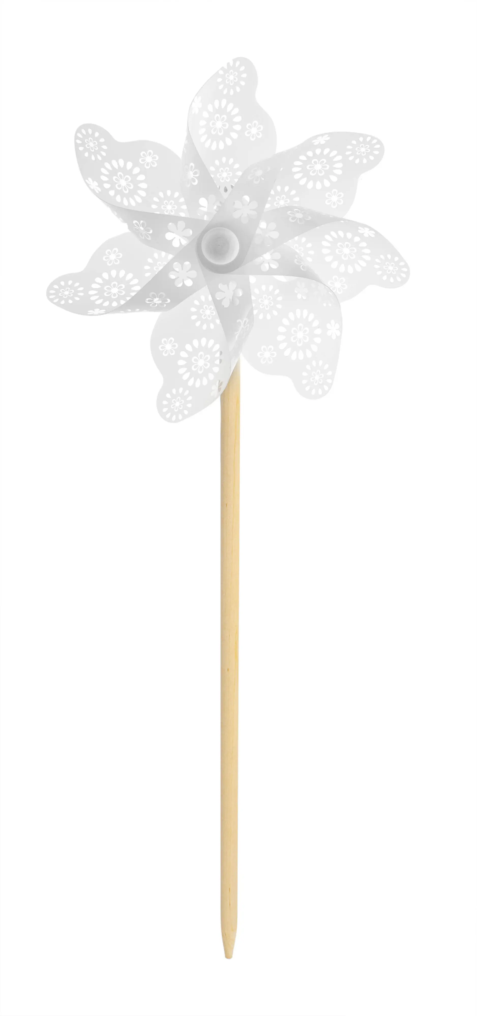 Glorex Gartenstecker Windrad 17 x 48 cm weiß