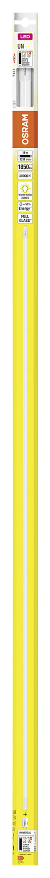 Osram LED Röhre T8 1,2 m G13 18 W warmweiß