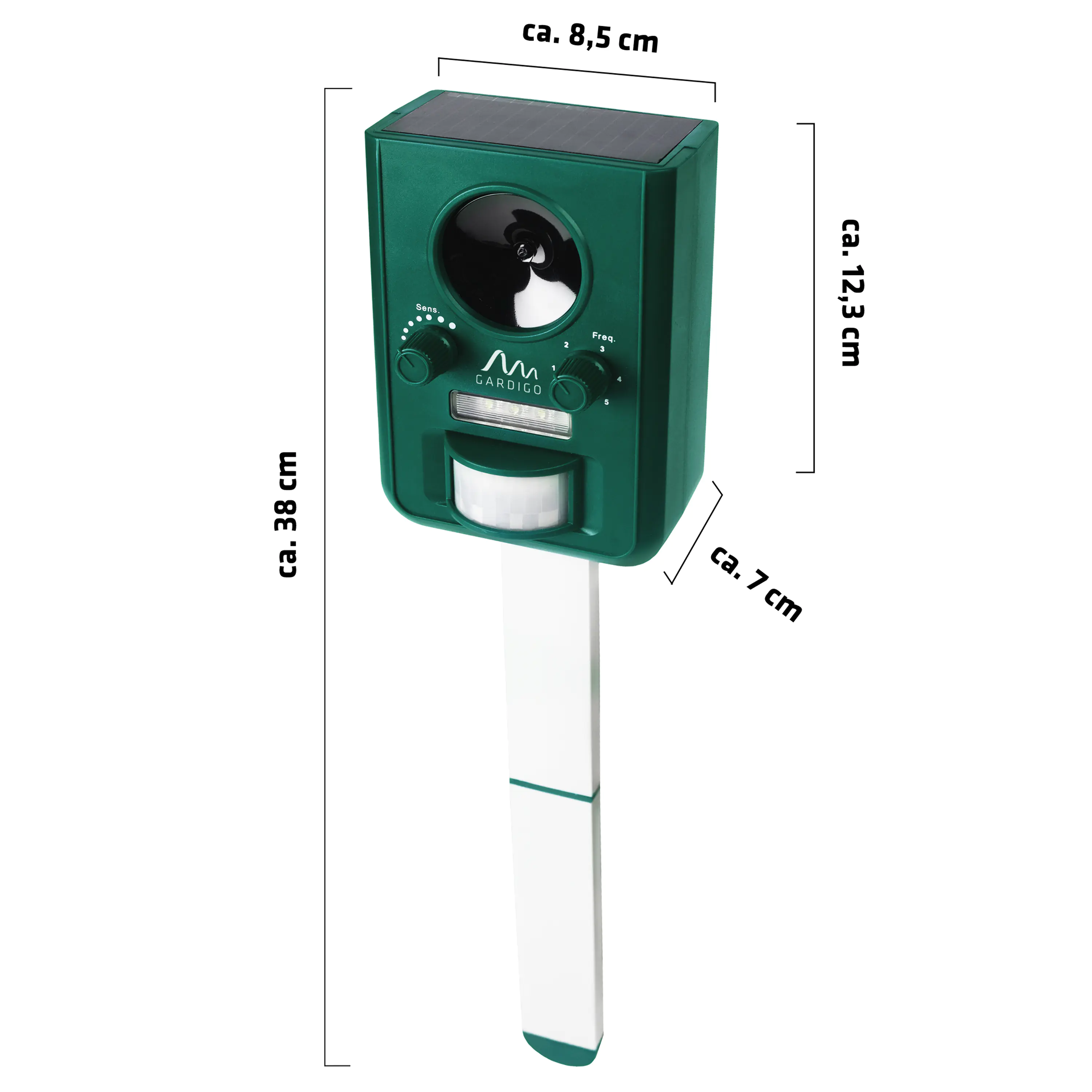 Gardigo Solar Tiervertreiber mit Ultraschall