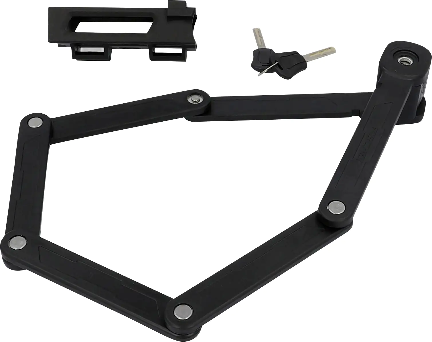 Fischer Faltschloss Security 8 mit Schlüssel und Halter 85 cm schwarz Fischer Faltschloss Security 8 mit Schlüssel und Halter 85 cm schwarz
