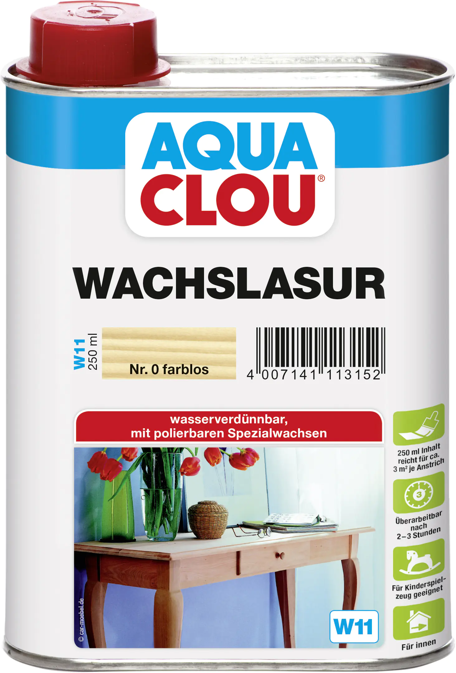 Aqua Clou Wachslasur 250 ml farblos