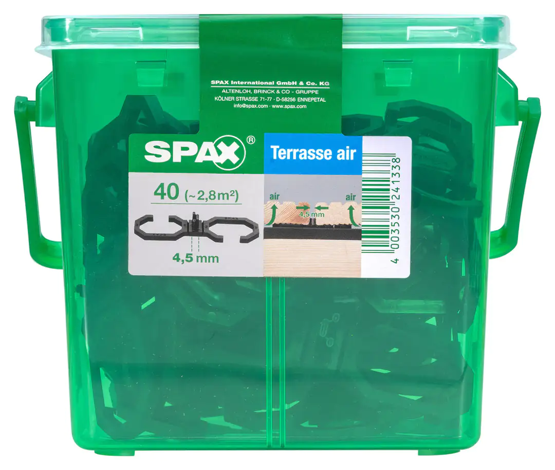 Spax Air-Belüftung 9 x 2,8 x 0,4 cm 40 Stück 4,5 mm Fuge