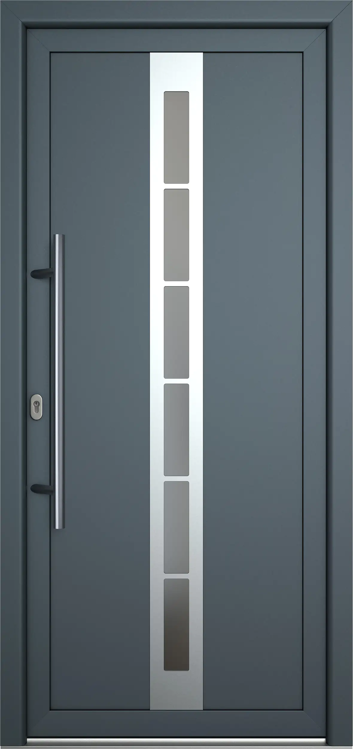 Meeth Haustür Signum PVC Modell 38 88 x 208 cm, DIN links, weiß/titan Meeth Haustür Signum PVC Modell 38 88 x 208 cm, DIN links, weiß/titan