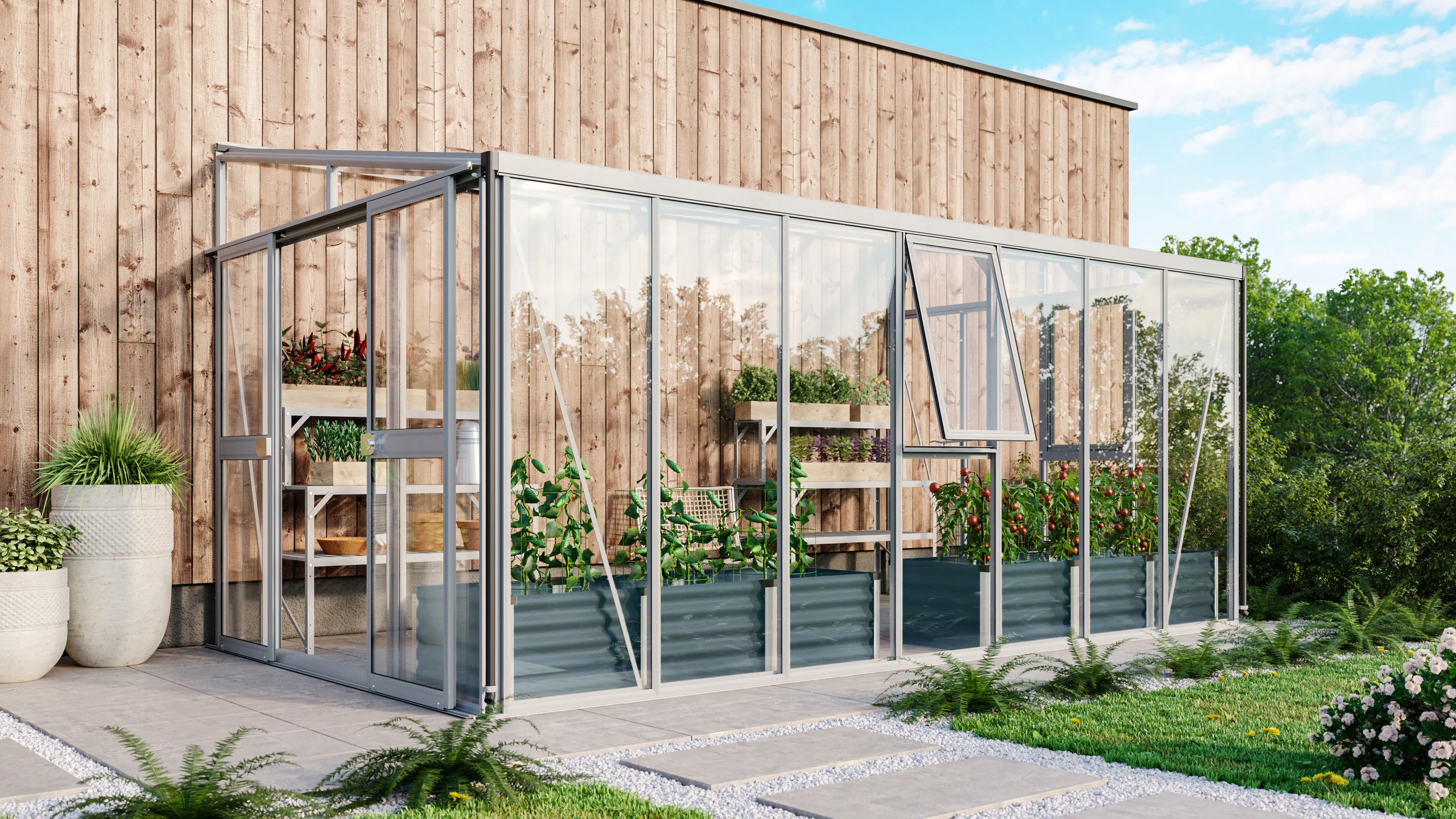 Vitavia Anlehngewächshaus Helena 11900 268 x 470 cm 3 mm Sicherheitsglas