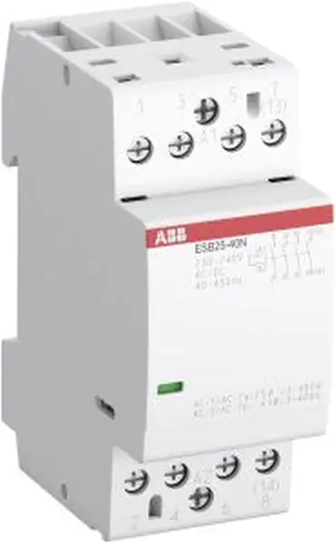 ABB Installationsschütz ESB25, 4-polig, 25 A, 230 V AC, 2TE
