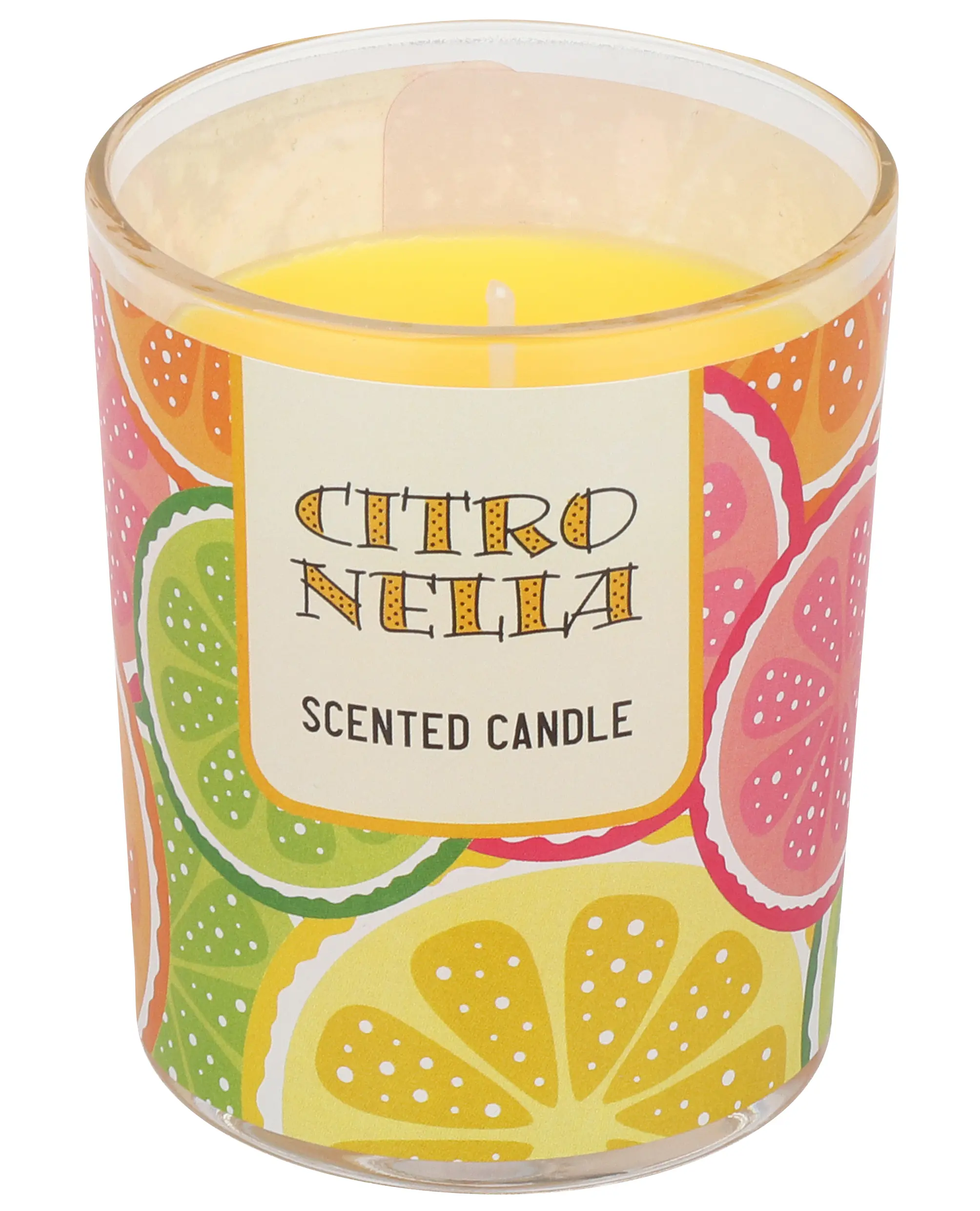 Steinhart Duftkerze im Glas Citronella Ø 6,5 x 7,9 cm gelb  