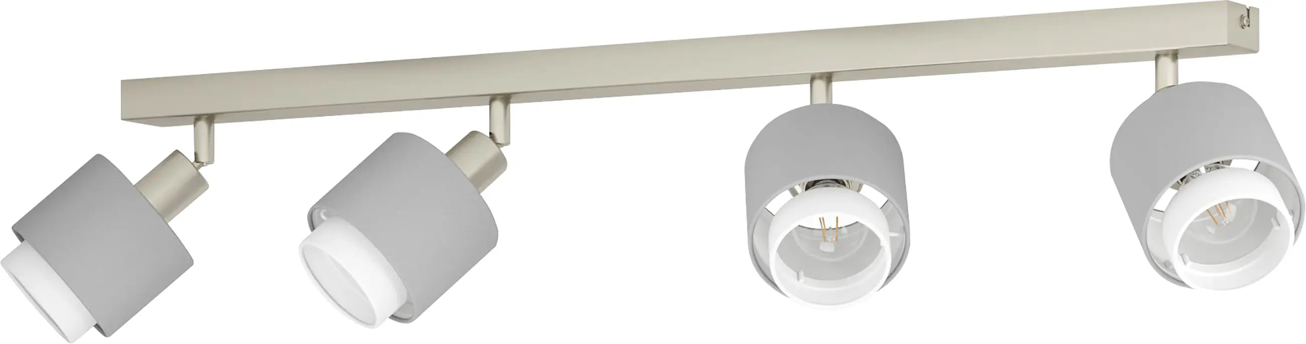 Eglo 4er Spot Bellizzi nickel matt grau 75 x 18,5 cm E14