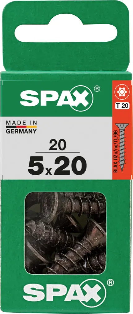 Spax Universalschrauben 5 x 20 mm T20 Vollgewinde - 20 Stk. 