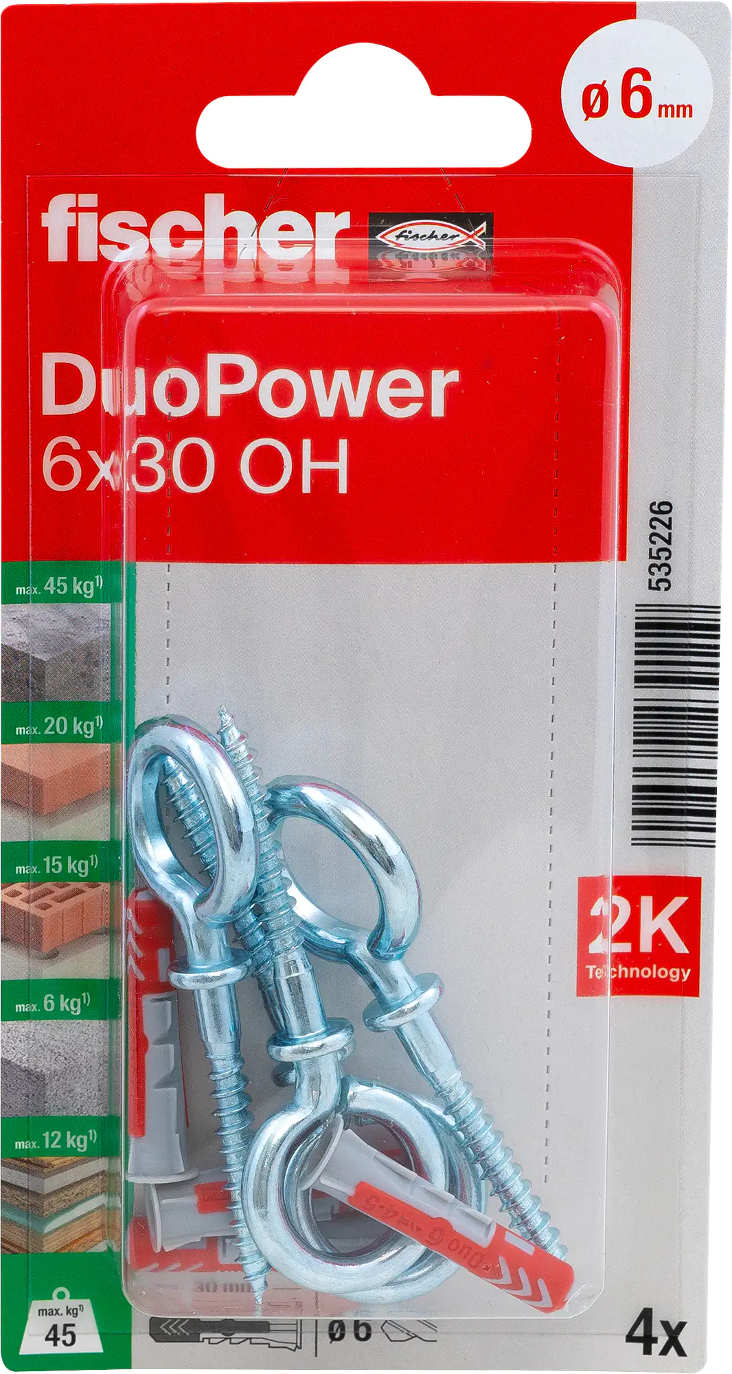 Fischer Dübel-Set Duopower 8.0 x 40 mm - 2 Stück Fischer Dübel-Set Duopower 8.0 x 40 mm - 2 Stück