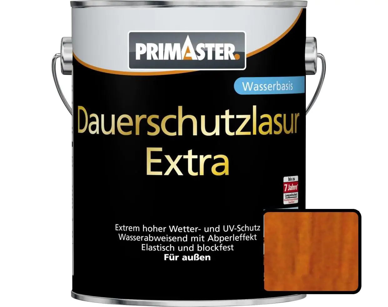 Primaster Dauerschutzlasur Extra 2,5 L teak Primaster Dauerschutzlasur Extra 2,5 L teak