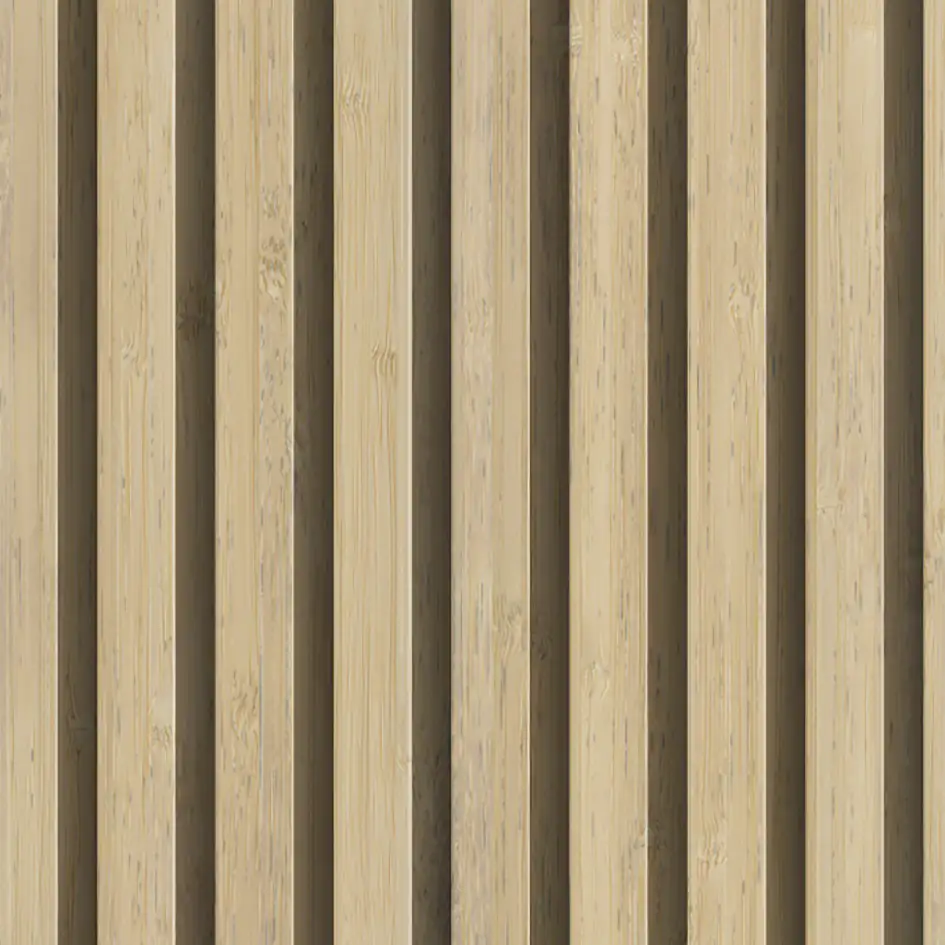 Grosfillex Wandpaneel Kunststoff LINIO 260 x 37,5 cm 8 mm Bamboo 3 Stück