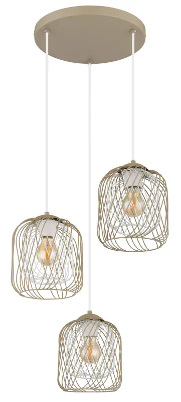 Globo Hängeleuchte Dichti Ø 39,4 x 150 cm sandfarben matt