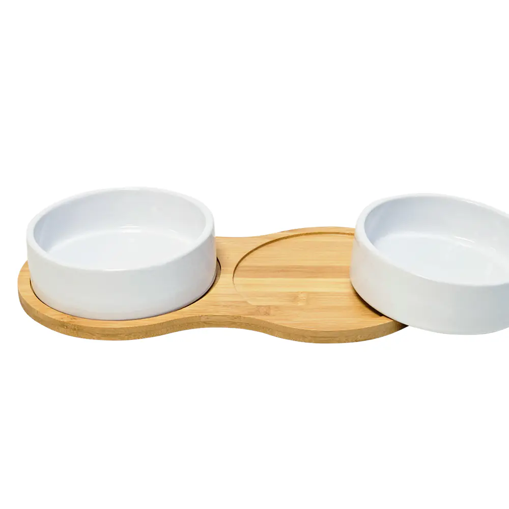 Nobby Futterbar Bambasso aus Bambusholz mit 2 Keramiknäpfen à 400 ml Nobby Futterbar Bambasso aus Bambusholz mit 2 Keramiknäpfen à 400 ml