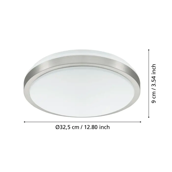 Eglo LED Deckenleuchte Competa 1 nickel-matt Ø 32,5 cm 22 W, warmweiß Eglo LED Deckenleuchte Competa 1 nickel-matt Ø 32,5 cm 22 W, warmweiß