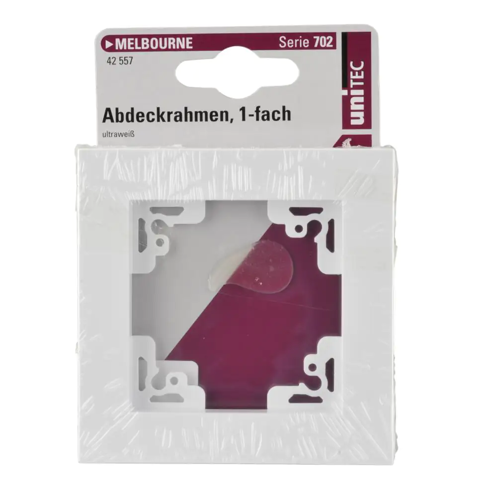 Unitec Abdeckrahmen 1-fach Melbourne S702 ultraweiß